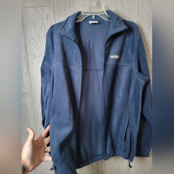 Men's Columbia Blue Fleece Jacket - Picture 4 of 11